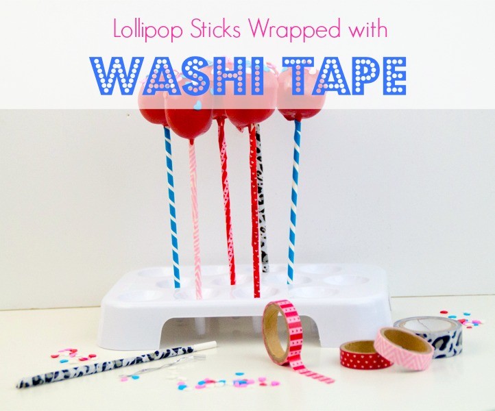 Lollipop Sticks Wrapped with Washi Tape 7