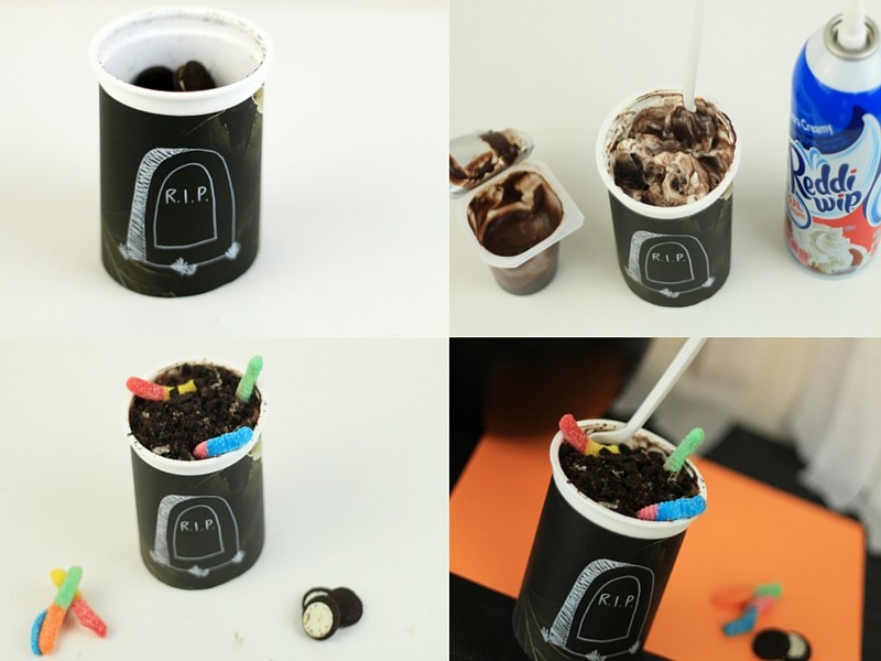 Miniature Graveyard Dirt Cake Cups 6
