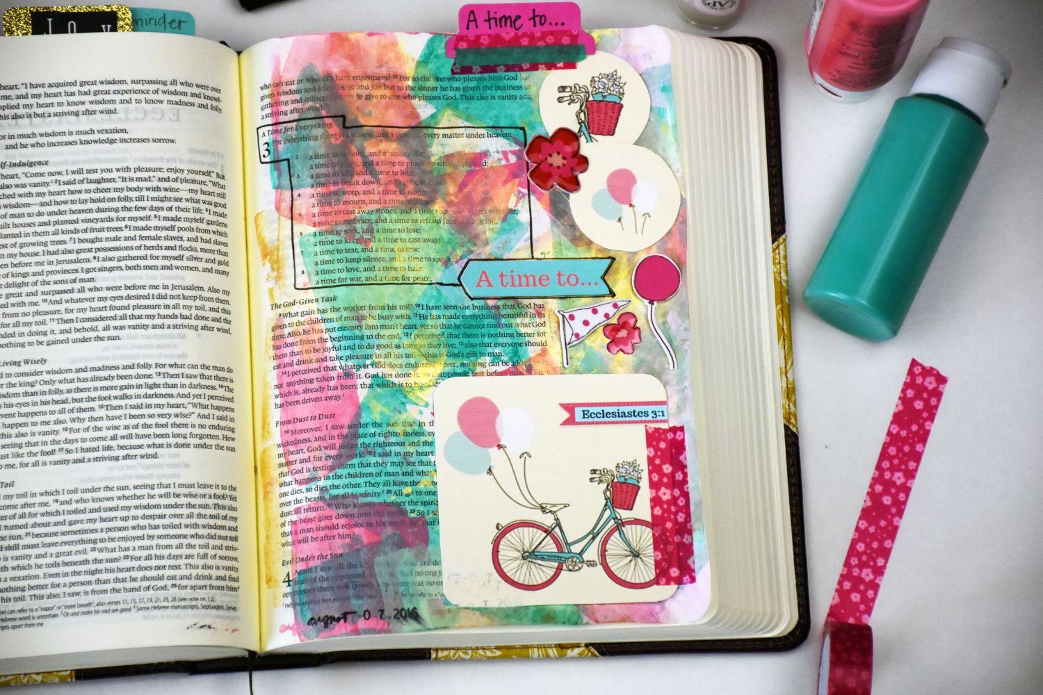 Bible Journaling with Acrylic Paint 6