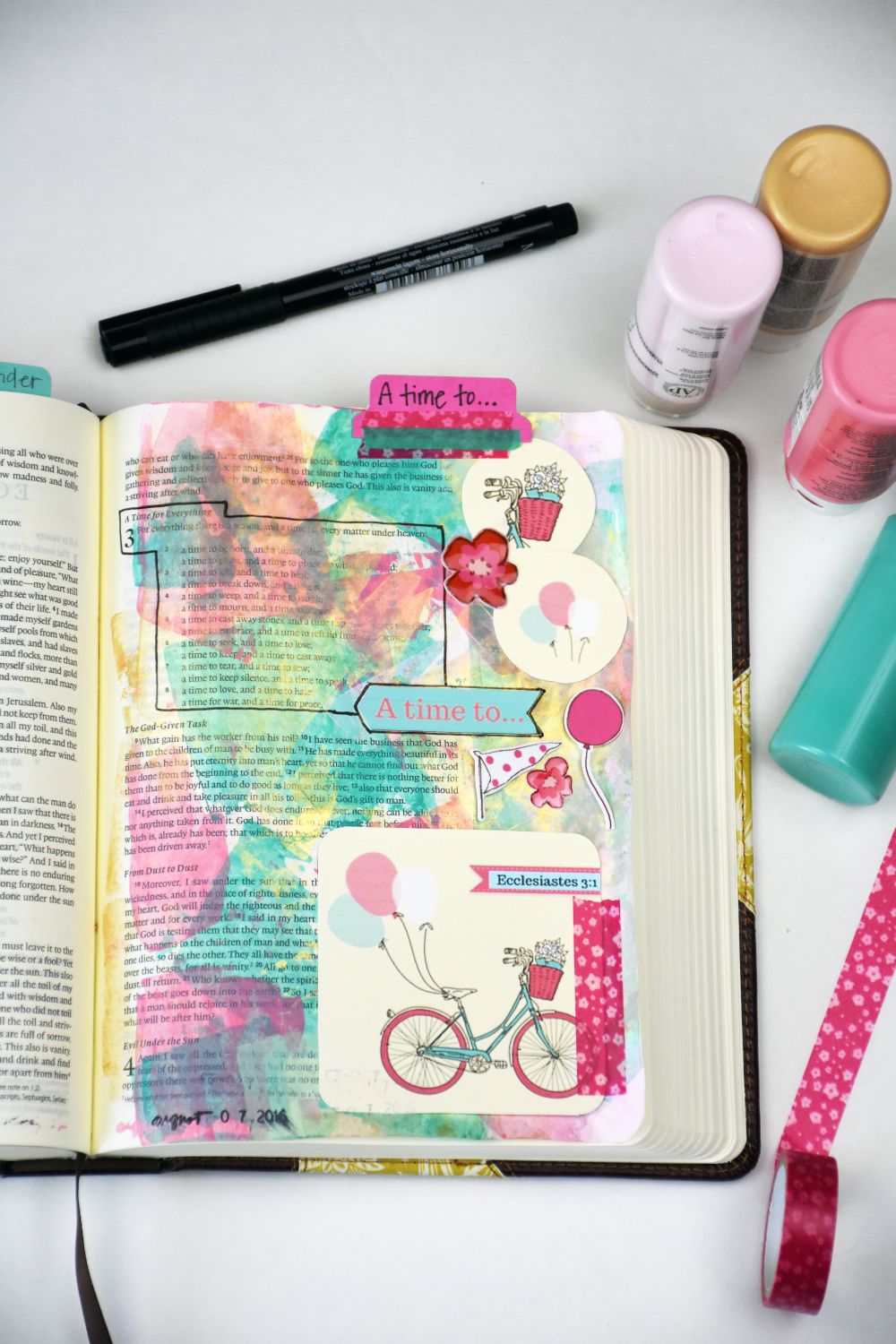 Bible Journaling with Acrylic Paint 