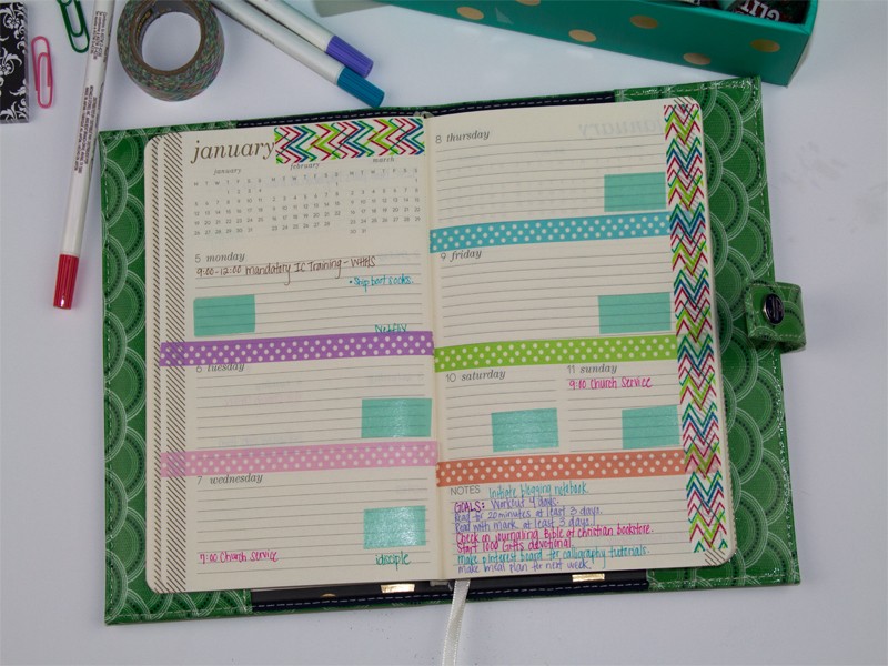 How to Organize Your Planner With Washi Tape - Southern Couture