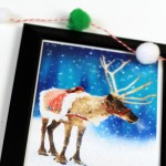 Upcycled Christmas Cards to Framed Wall Art
