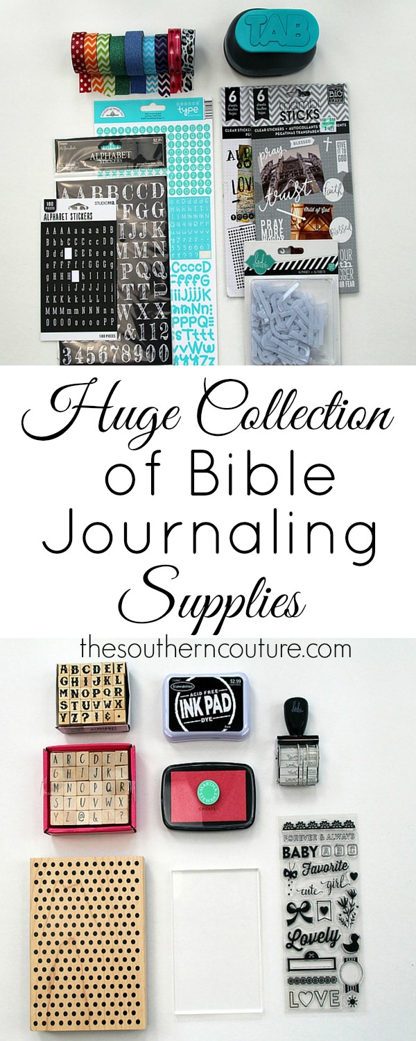 Check out this MASSIVE round-up and collection of THE best Bible journaling supplies you will ever use. Not sure what kind of pens to use that won't bleed through. Find out the answer to that question and many more.