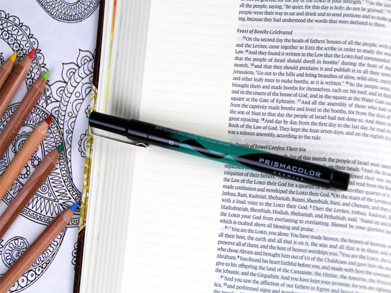 Use Coloring Pages for Bible Journaling