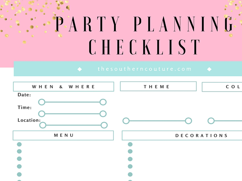 Planning a party