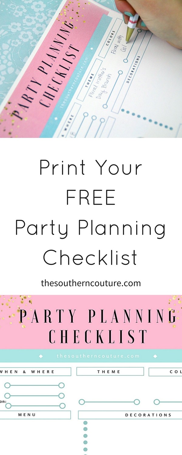 Ever plan a party and feel like everything is so chaotic? Print your FREE party planning checklist to keep yourself organized with all your notes in one place.