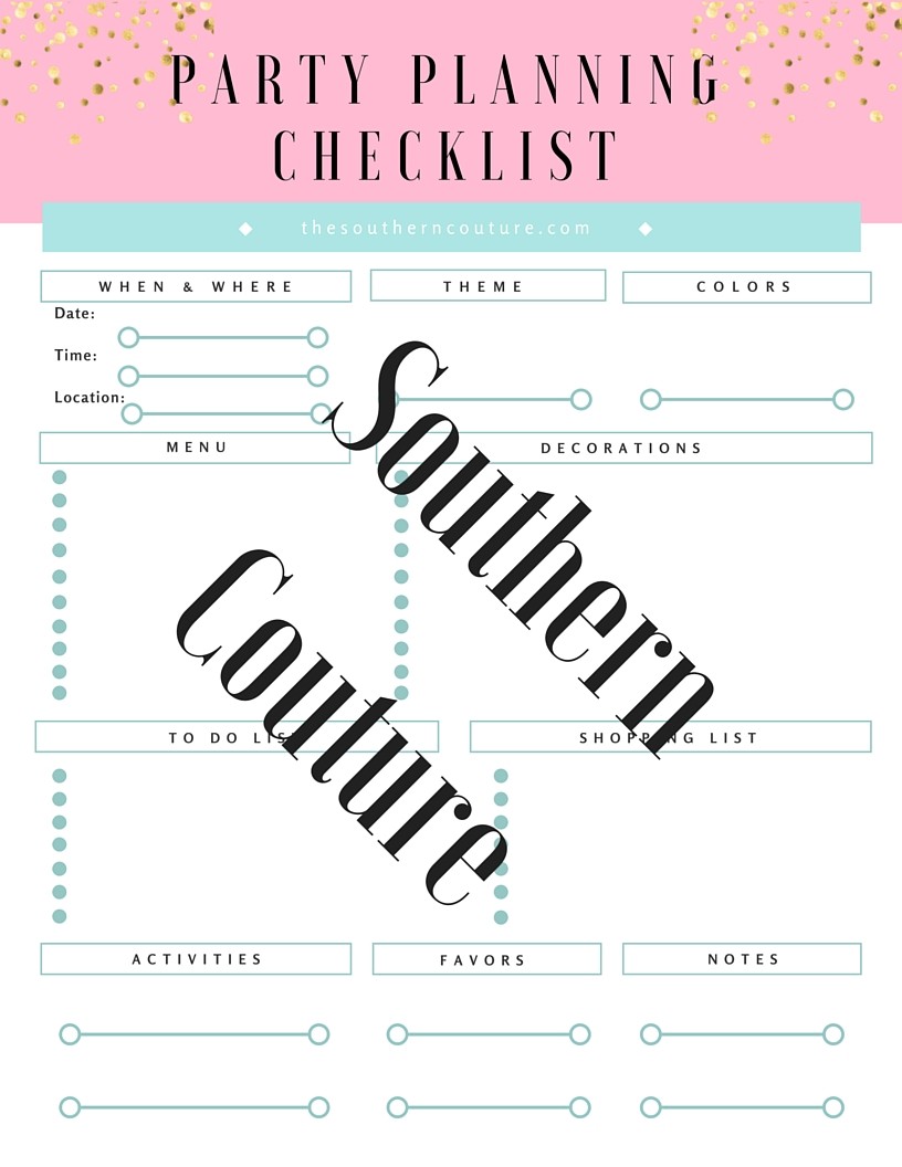 Get Your FREE Party Planning Checklist