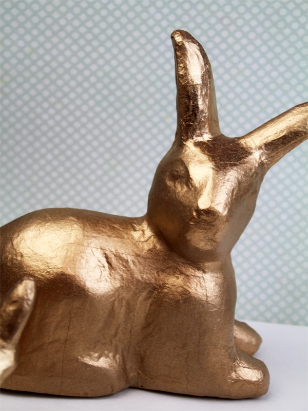Simple Gold Bunny Spring Decor