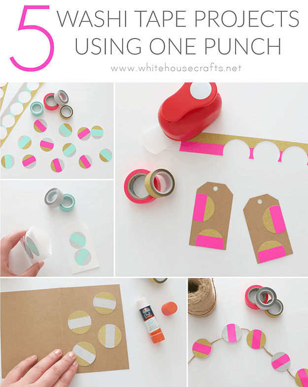 5 Crafts Using Washi Tape and a Circle Punch