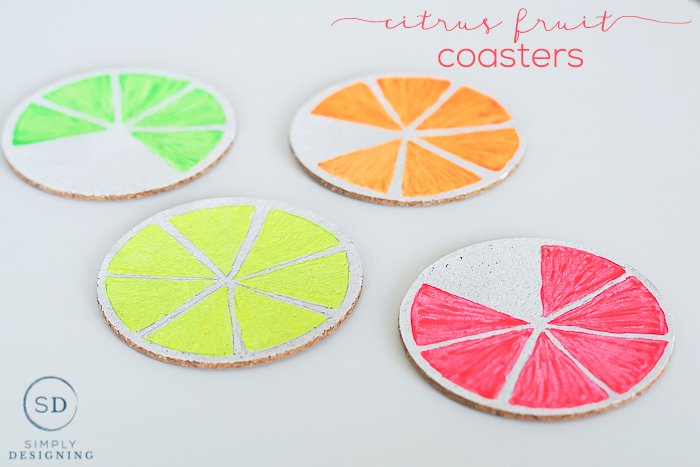 Citrus Fruit Coasters {The Creative Corner} 