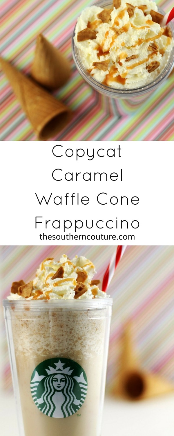 Sip on this perfect combination of coffee, caramel, and waffle cone with a Copycat Caramel Waffle Cone Frappuccino this summer. You will be refresshed and enjoy making your own at home anytime the craving hits you.