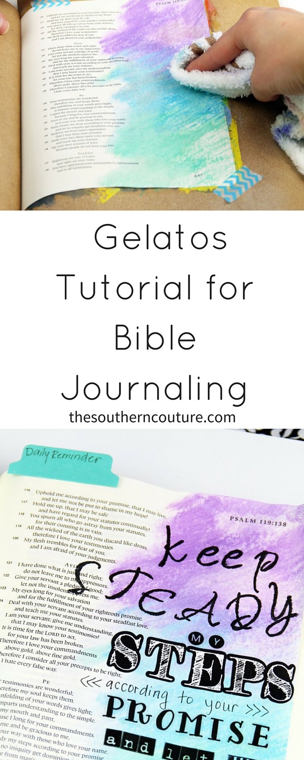 Always wanted to try using gelatos but felt intimidated? Not anymore!!! I have the EASIEST technique for using them and how you can make your Bible pages or art journal really stand out.