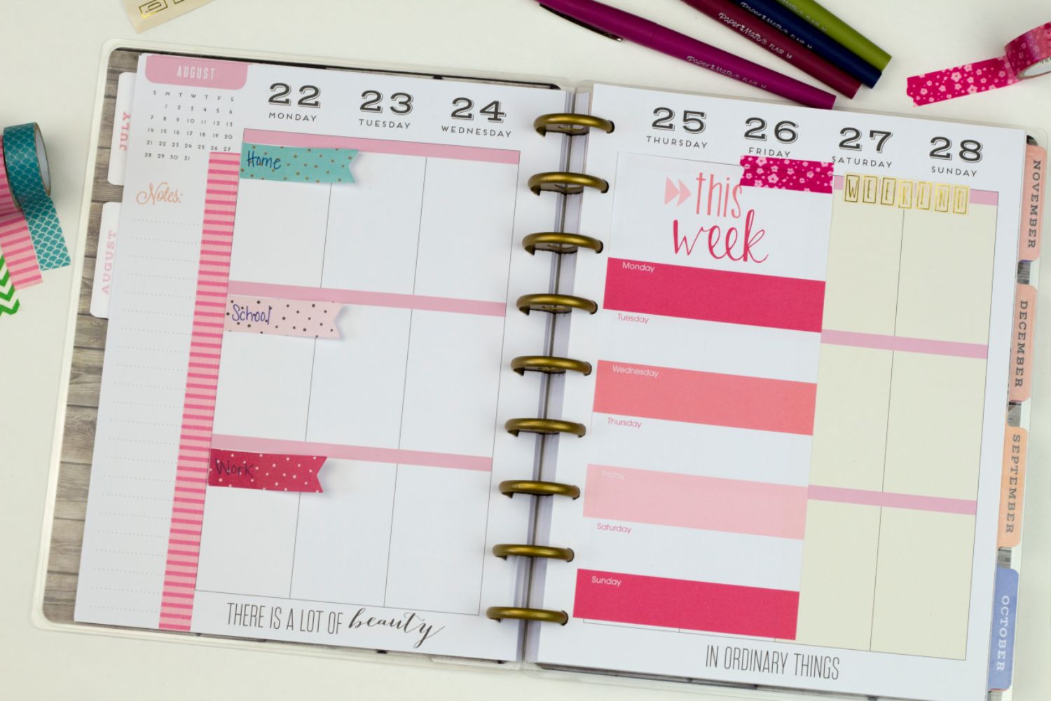 Tips for Back to School Planner Organization Collage  