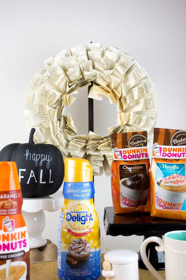 Fall Themed Coffee and Creamer Station