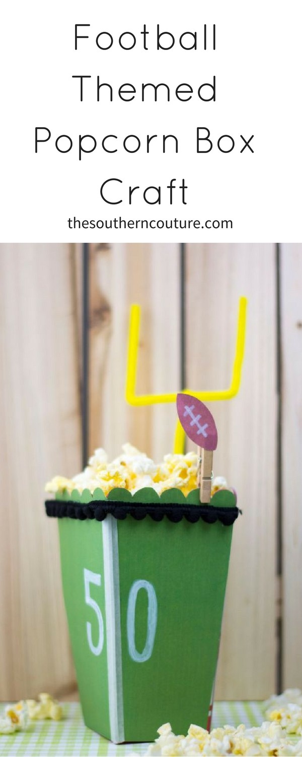 Transform an ordinary popcorn box into a Football Themed Popcorn Box Craft that is perfect for any game day or party. You will score a TOUCHDOWN with your guests for sure. Get the full tutorial NOW!!