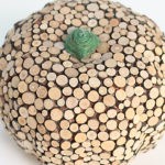 DIY Wood Slice Pumpkins