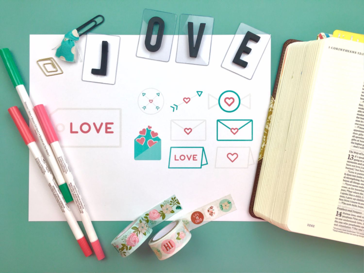 Love Bible Journaling Entry with Free Printable