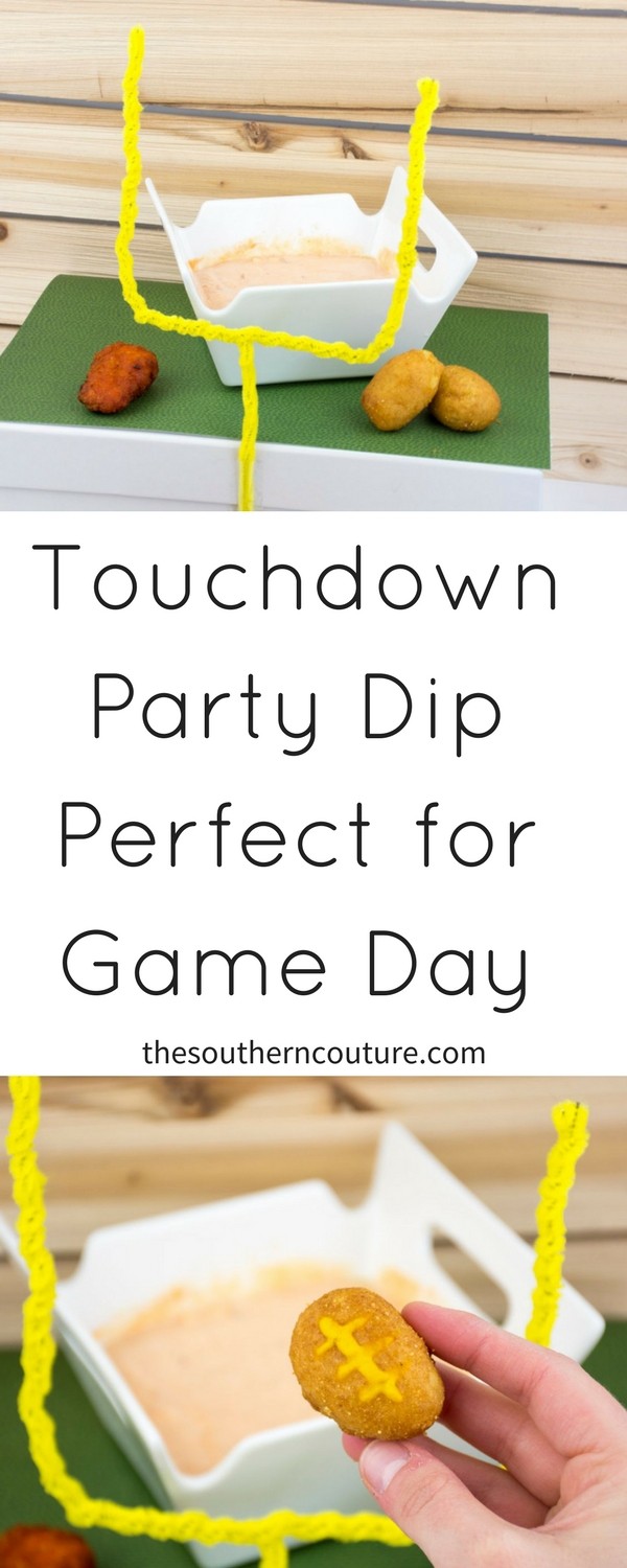 Your guests will love this touchdown party dip perfect for game day parties to snack on the entire game whenever a craving hits.