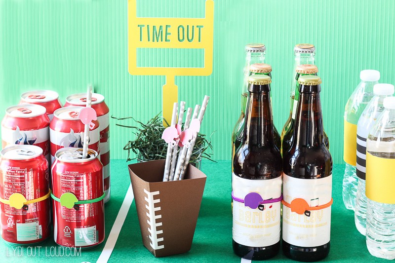 Football Party Game Day Drink Station Ideas