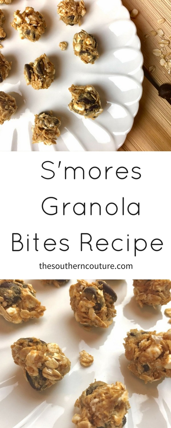 Enjoy a bite-sized treat that you can make with just a few ingredients with this s'mores granola bites recipe.