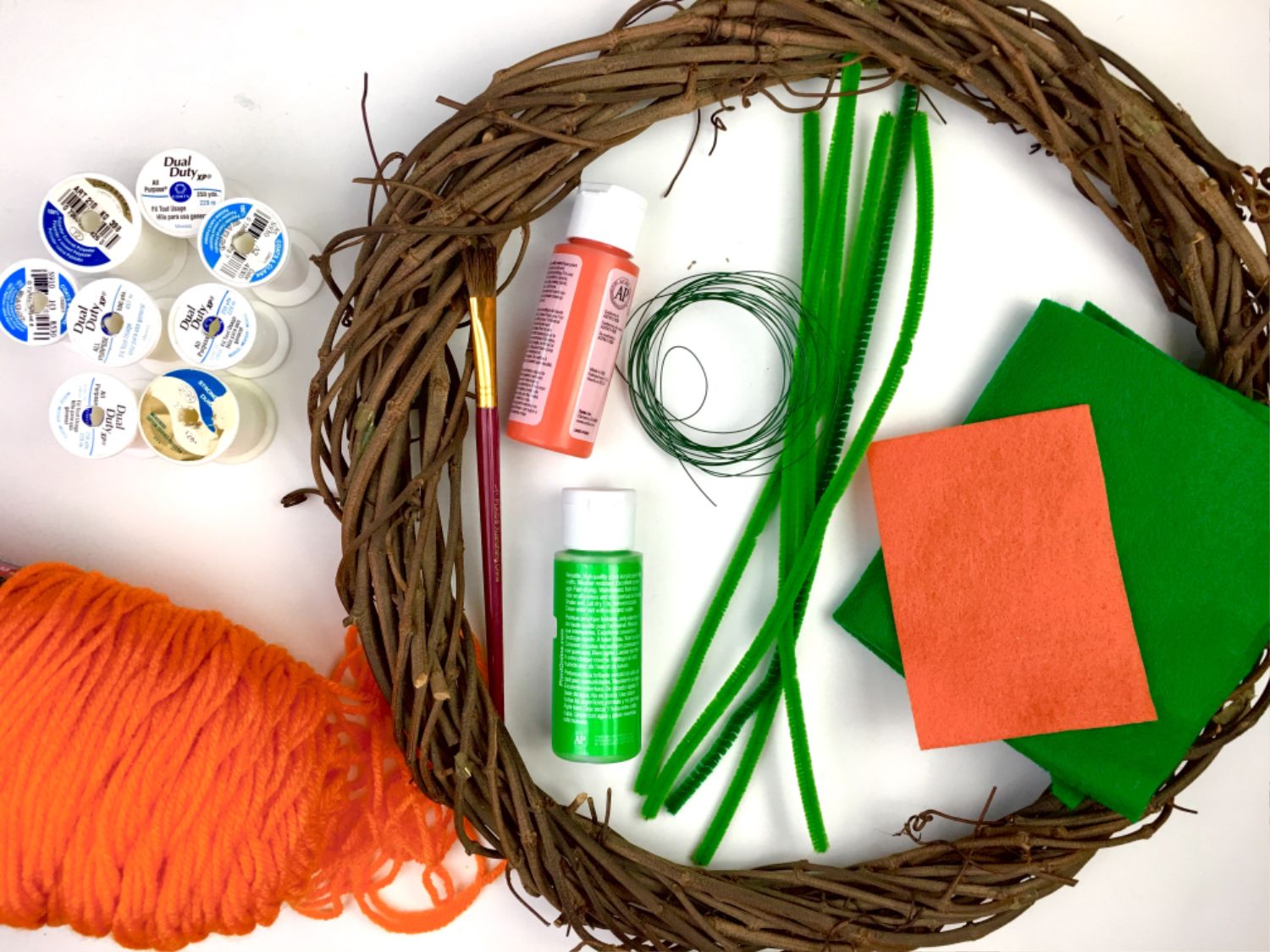 Baby Carrot Wreath Tutorial for Spring