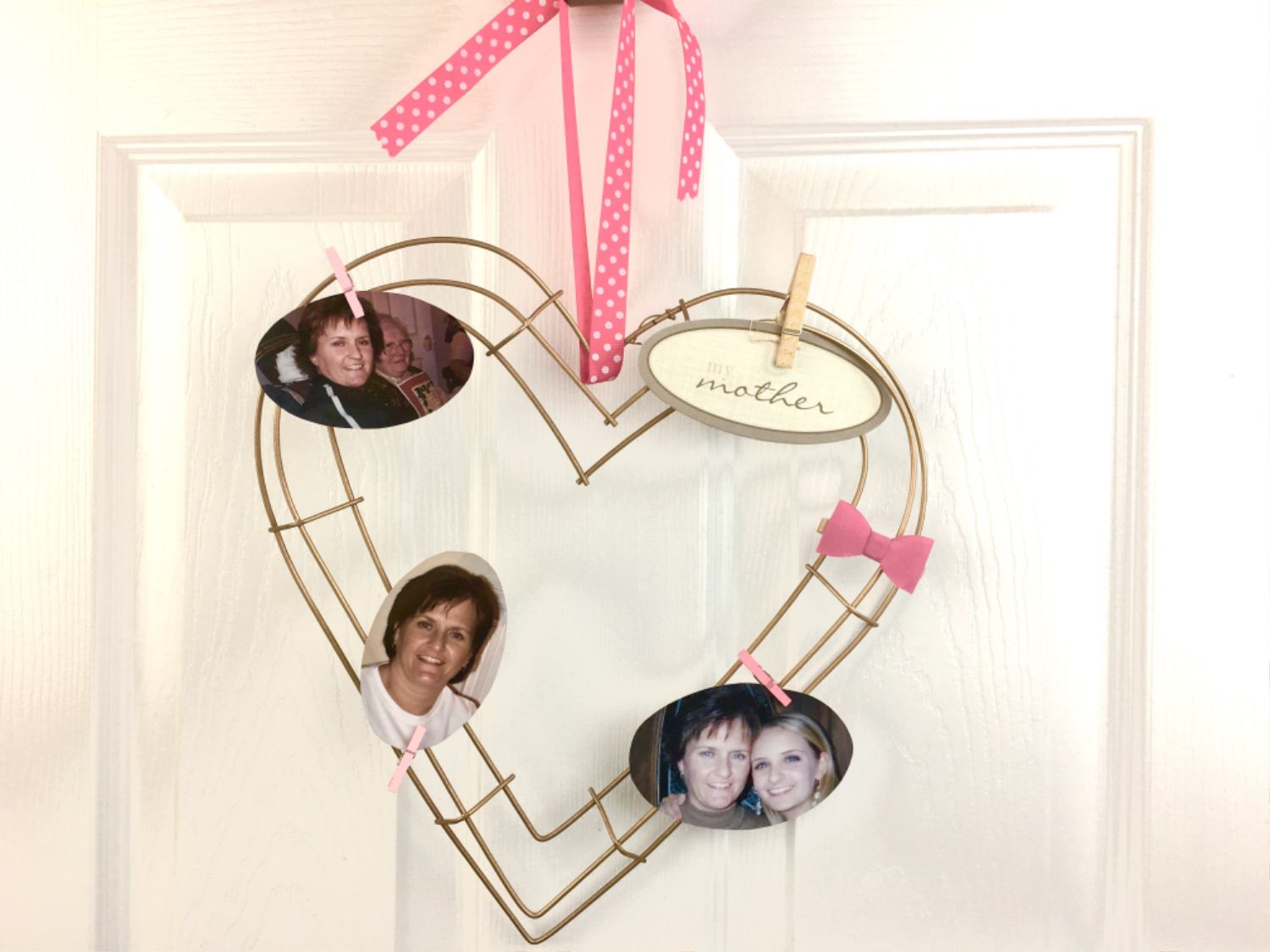 Remember Mom this Mother's Day with a Heart Shaped Photo Wreath 