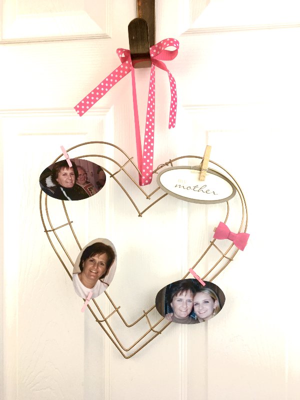 Remember Mom this Mother's Day with a Heart Shaped Photo Wreath 