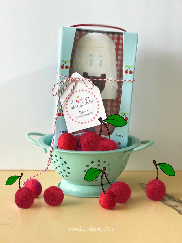 End of Year Teacher Gift Idea with a Cherry Theme 