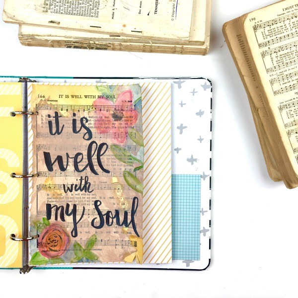 Bible Journaling Ideas Using Hymnal Book Pages
