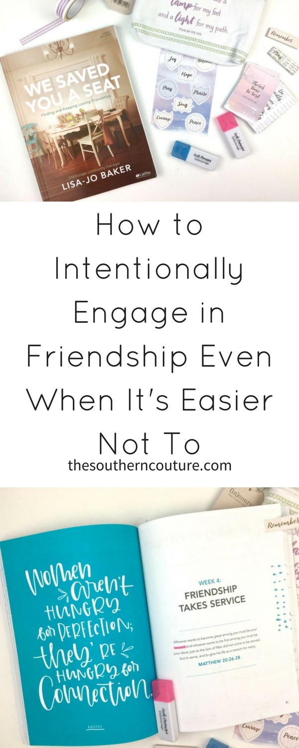 Friendships aren't always easy. Learn how to intentionally engage in friendship even when it's easier not to using this powerful Bible study.