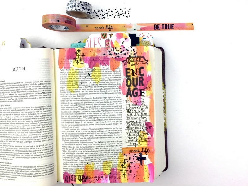 How to Use Acrylic Paint with Baby Wipe Technique for Bible Journaling