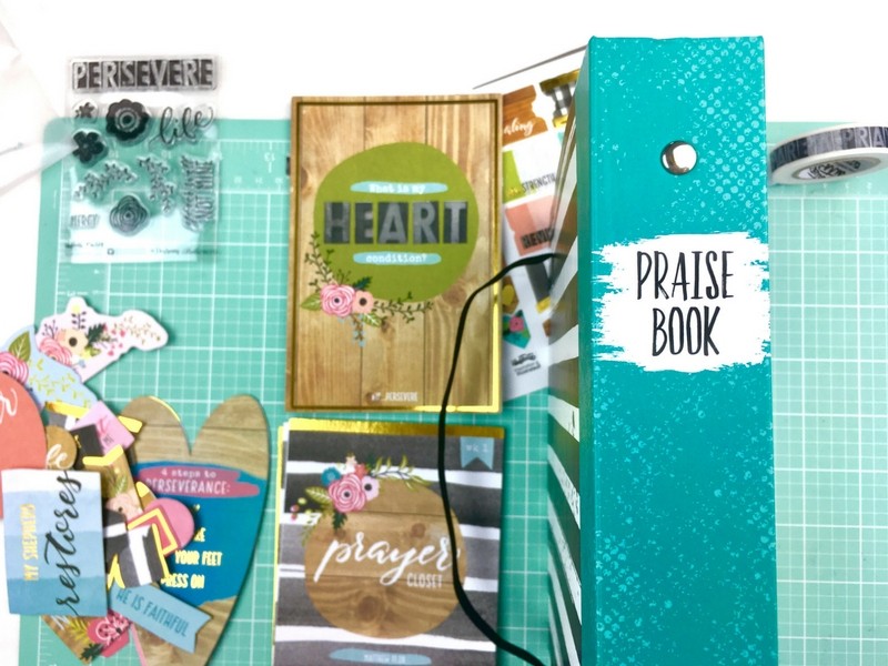 Art Journaling in Praise Book Using Redesigned Illustrated Faith Devotional Kit