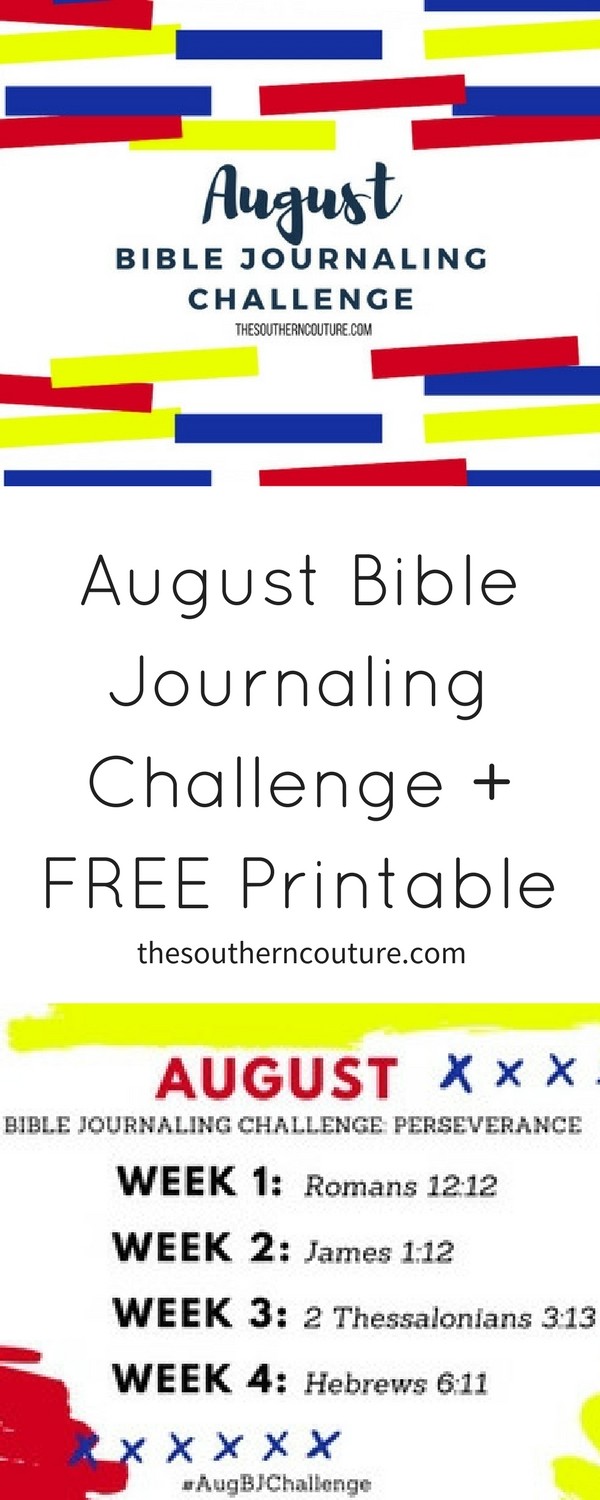 August Bible Journaling Challenge Plus Free Printable