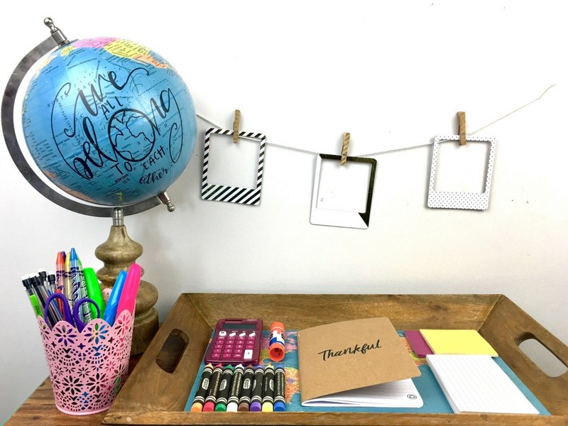 Create a Portable Homework Station using a Serving Tray 