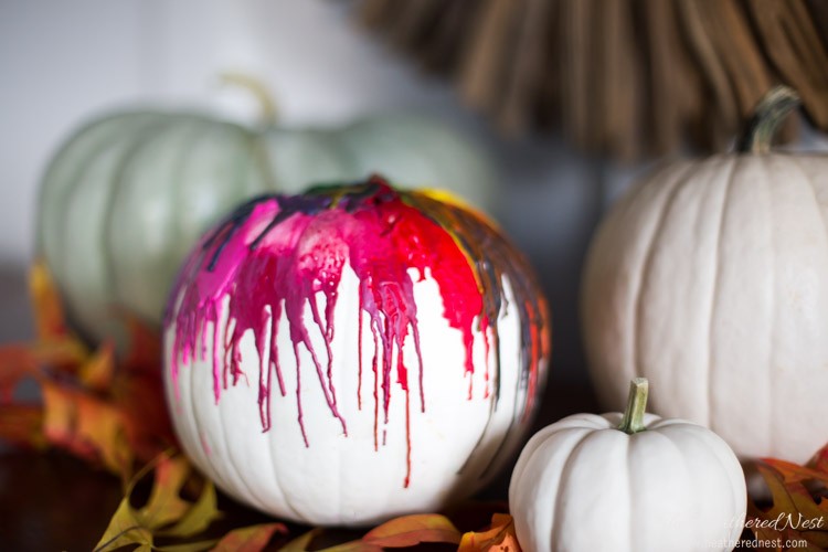 Decorating Pumpkins by Melting Crayons