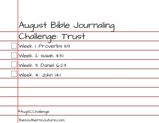 2018 August Bible Journaling Challenge with FREE Printable Card