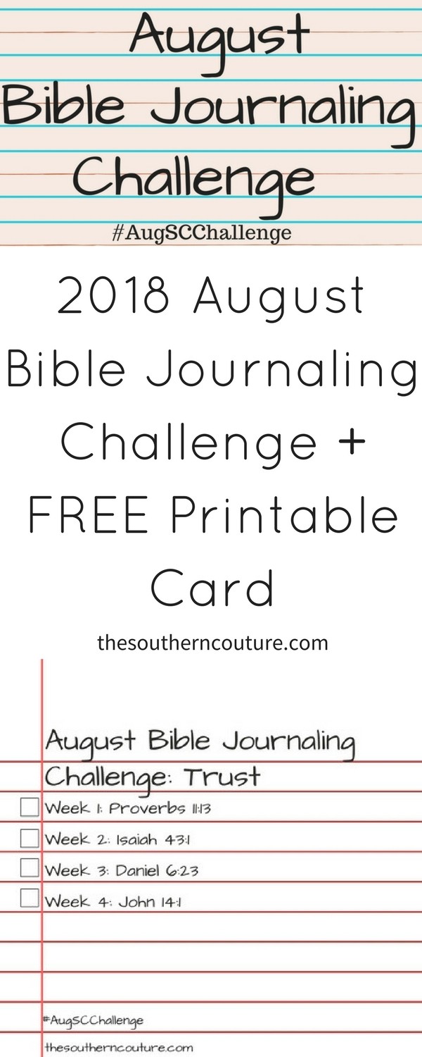 Trust can be a major issue for many of us. Let's conquer any barriers we may have around trust during the 2018 August Bible journaling challenge with FREE printable card.
