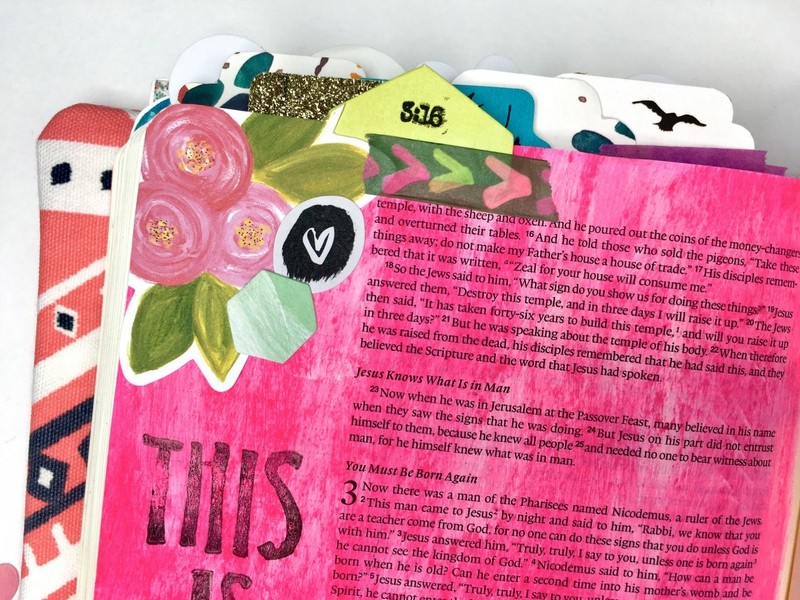 Bible Journaling Process using Gelatos and Newest Illustrated Faith Devotional Kit