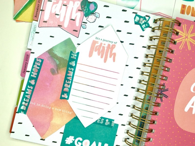 Using a Planner and Illustrated Faith Devotional Kit to Track Goals