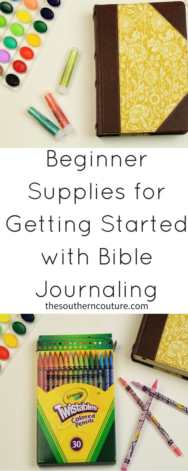 You do not have to have an elaborate collection of supplies, but there are a few beginner supplies for getting started with Bible journaling that will make the whole process a lot easier. 