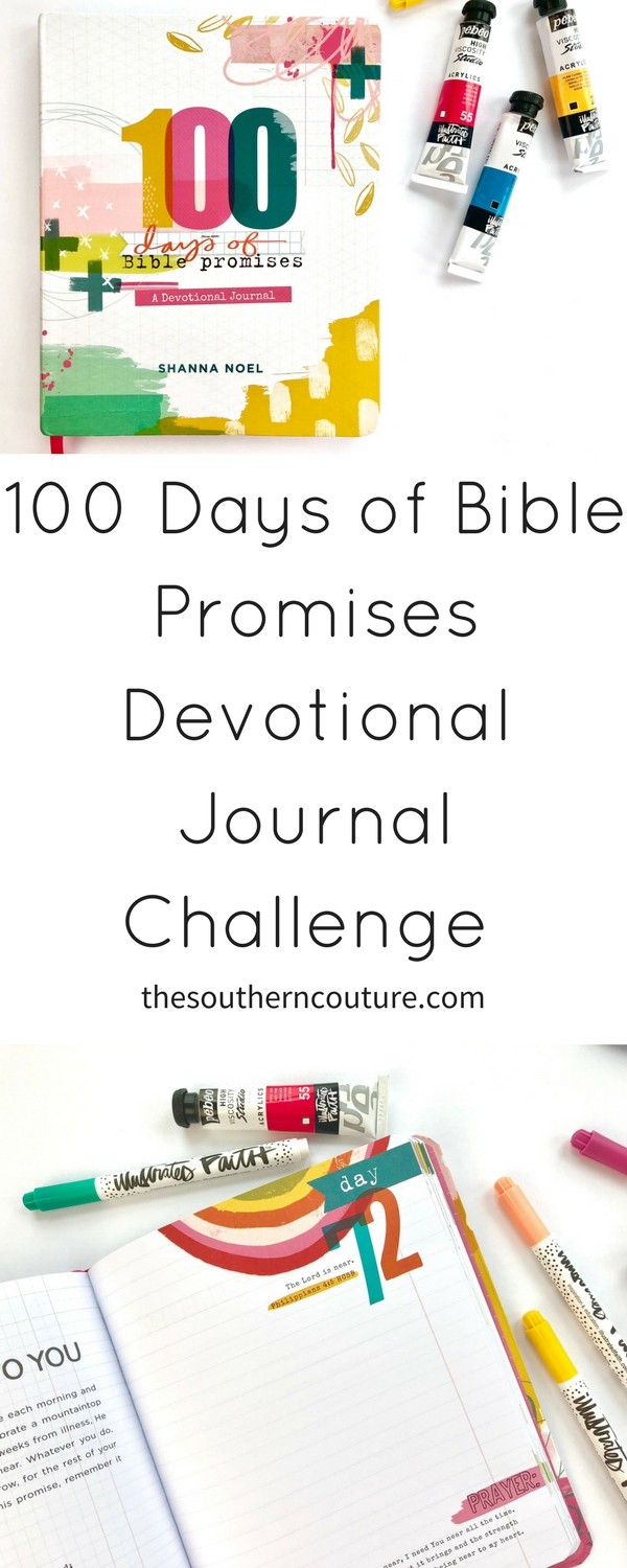 Today starts the first day of the 100 Days of Bible Promises Devotional Journal Challenge with the Illustrated Faith community and Shanna Noel. Grab your book and art supplies and let's get started together. 