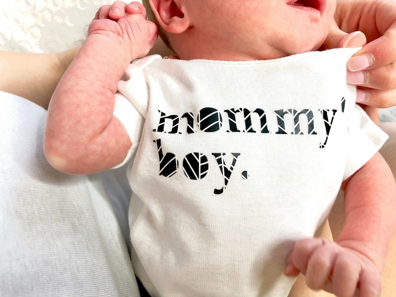 Make Coordinating Mommy and Son Shirts using Cricut and New Patterned Iron On