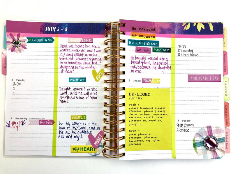 Using a Planner for Scripture Writing and Prayer Journal