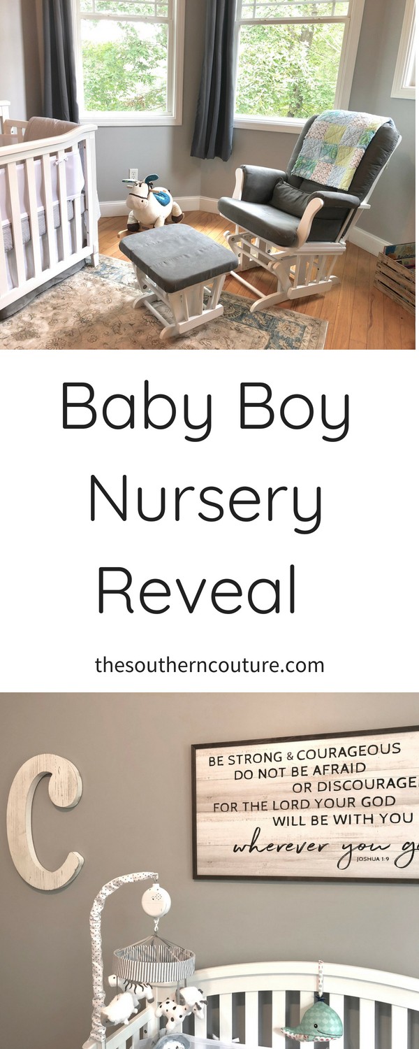 Check out this baby boy nursery reveal with tones of gray and white simplicity that also gives pops of natural wood. I am so excited to finally share his room with y'all and all the memories that will be made in this special room. 