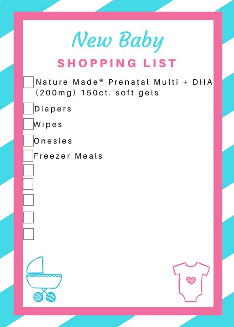 Preparing for a New Baby with a FREE Printable Shopping List 