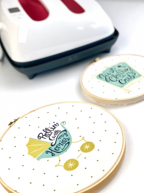 Nursery Embroidery Hoop Decor Made in 10 Minutes with the Cricut EasyPress 2