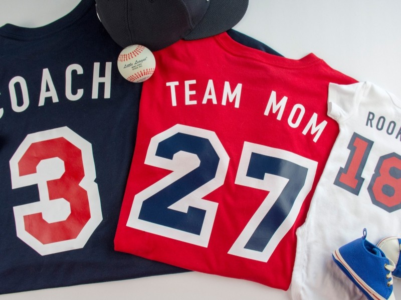 Customized Family Collection of Baseball Shirts Using the Cricut Maker 