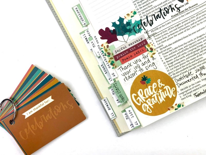 Wrapping up Gratitude Documented with a Final Bible Flip-Through