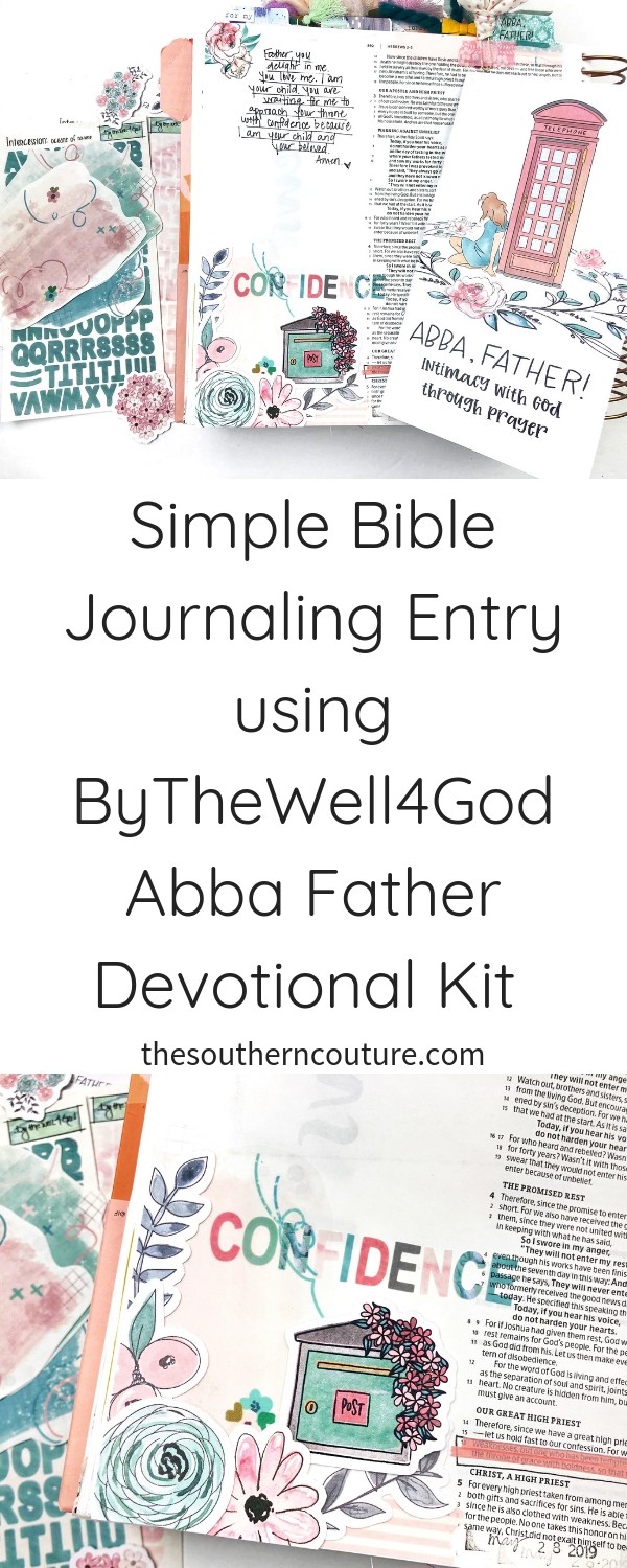 Join me for a simple Bible journaling entry using ByTheWell4God Abba Father devotional kit in my Illustrating Bible. I also add in some printable stickers from my Etsy shop which makes it even simpler.