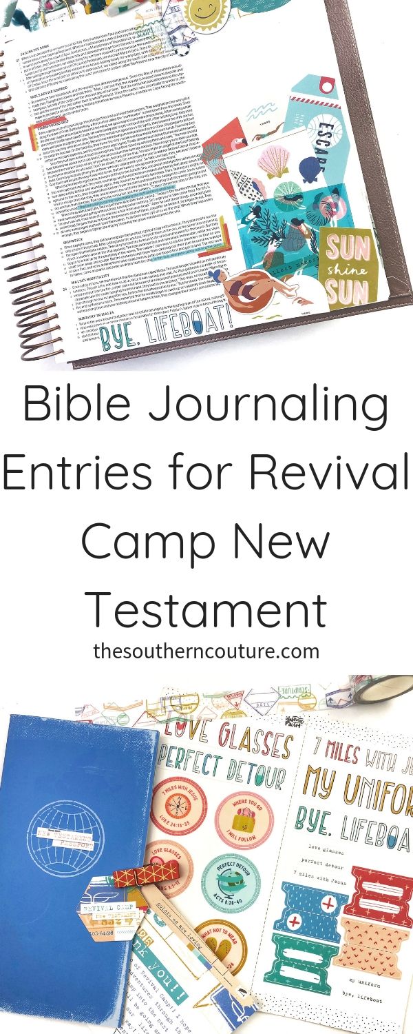 Today I'm sharing a round-up of Bible journaling entries for Revival Camp New Testament from Illustrated Faith. Check out the flip-through video to see them in more detail. 